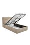 Hendrix 120x200 Young Single Bed with Hydraulic Storage - Taupe L225xW137xH103cm - 5