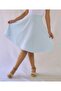 Ice Blue Six Piece Woven A-Line Skirt