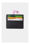 100% Genuine Leather Unisex Card Holder Black 6 Card Slots Minimal Card Holder Wallet Slim Stylish Design - 2