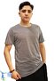 Breathable Thin Cotton Fabric Crew Neck Men's T-Shirt Smoked - 2