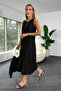 Women's Modal Fabric Midi Sleeveless Bell Dress -Black