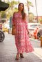 Pink Boat Neck Silk Dress - 8