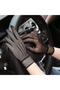 Black Color Lycra Mesh Gloves Fingerless Knitted Gloves Adult Size - 2