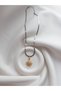 Steel Italian Crushed Chain Pole Star Stone Detailed Necklace - 8