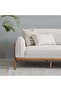 Oslo 3 Seater Fabric Sofa - Beige L223xW90xH79cm - 8
