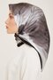 Silk Scarf Nostalgia - 9100-07 Black Gray Twill - 2
