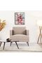 Pescara 1 Seater Fabric Sofa - Caramel Cloud L86.5xW88xH90cm