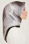 Silk Scarf Nostalgia - 9100-07 Black Gray Twill - 3