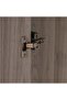 Olivos 3 Door Wardrobe with Mirror - Ash Grey/Oak L124xW56xH204cm - 5