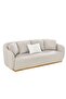 Ollena 3 Seater Fabric Sofa - Beige L228xW98xH82cm - 2