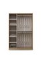 Norden 3 Door Wardrobe - African Walnut L148xW60xH220cm - 2
