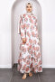 Tile Patterned Chiffon Dress - 2