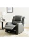 Crimson 1 Seater Fabric Recliner Sofa - Grey L83xW96xH97cm - 2