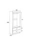 Sante 2 Door + 2 Drawer Wardrobe - White L80xW42xH181cm - 3