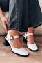 Melora High Heels White Patent Leather Mary Jane - 5