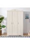 Ariana 3 Door Wardrobe-Light Oak L120xW55xH200cm