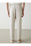 Standard Pattern Linen Blended Men's Trousers - 8