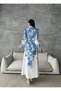 Atlas Thick Non-Show Fabric Dress (Belt Included)-Blue-4220 - 7