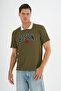 Typo Men's Slim Fit T-Shirt Khaki - 4