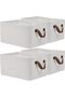 4-Pack Linen Shelf Baskets – Foldable Fabric Storage Bins for Closet, Wardrobe & Bedroom