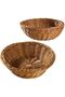 2-Pack Hand-Woven Rattan Round Fruit Baskets, Decorative Serving Bowls for Dining Room & Home Use