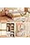 Foldable Bed Sheet Organizers – 4-Pack Storage Bins with Handles for Closet & Linen (Beige) - 3
