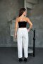 Modern Women's Trousers with Pockets and Lace-Up - 3