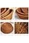 2-Pack Hand-Woven Rattan Round Fruit Baskets, Decorative Serving Bowls for Dining Room & Home Use - 4