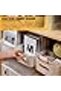6-Pack Medium Storage Bins – Durable Cabinet & Shelf Organizers (25x16.5x10cm, Grey) - 5