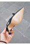 Women's Thin Heel Buckle Open Back Stiletto Mold Shoes - 6
