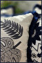Beauty Flowers Punch Embroidered Patterned Linen Cushion Cover - 3