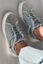 Delina Stone Detailed Light Blue Jean Women's Sports Shoes - 8