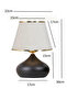 Elipse Table Lamp Shade Metal Body Fabric Head Lighting - 3