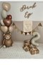 Retro Heart Foil Balloon Retro Bear Balloon Number Cream Age Balloon Birthday Party Set Ornament - 3