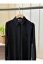 Esilastore Hidden Button Detailed Tunic Black - 2
