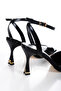 Evening Dress Single Strap Ankle Bali Patent Leather Shoes with Heel Detail - 5