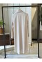 Esilastore Hidden Button Detailed Tunic Beige - 7