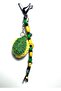 Handmade Lemon and Wooden Bead Detailed Bag Charm Keychain - 2