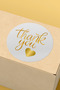 Thank You Written Sticker Packaging Shipping Packaging Label - 4X4Cm 70 Pieces - 6