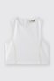 Girl's Soft Textured Ecru Athlete with Back Zipper Detail - 5