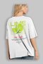 Lime Cocktail Printed Oversize T-Shirt Men Women 100% Cotton Crew Neck Tshirt - 3