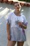 Italian White Pool Collar Low Sleeve Floral Printed Casual Linen Look Oversize Woven Blouse 72 70 - 5