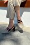 Marlo Matte Leather Black Straw Detailed Mary Jane - 2