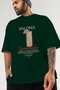 Paloma Cocktail Front Printed Green Oversize T-Shirt Men's Women's 100% Cotton Crew Neck T-Shirt - 3