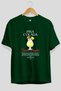 Pina Colada Cocktail Front Printed Green Oversize T-Shirt Men's Women's 100% Cotton Crew Neck T-Shirt - 2