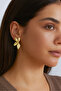 Tarnish Free Steel 4 Leaf Flower Earrings - 2