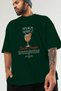 Aperol Spritz Cocktail Front Printed Green Oversize T-Shirt Men Women 100% Cotton Crew Neck T-Shirt - 3