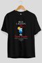 Blue Lagoon Cocktail Front Printed Black Oversize T-Shirt Men Women 100% Cotton Crew Neck T-Shirt - 2