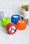 Set of 4 Odorless Metal Lid Chubby Ashtray