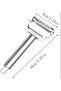 Professional Julienne Slicer - Stainless Steel Dual Blade Turbo Vegetable Fruit Peeler - 3